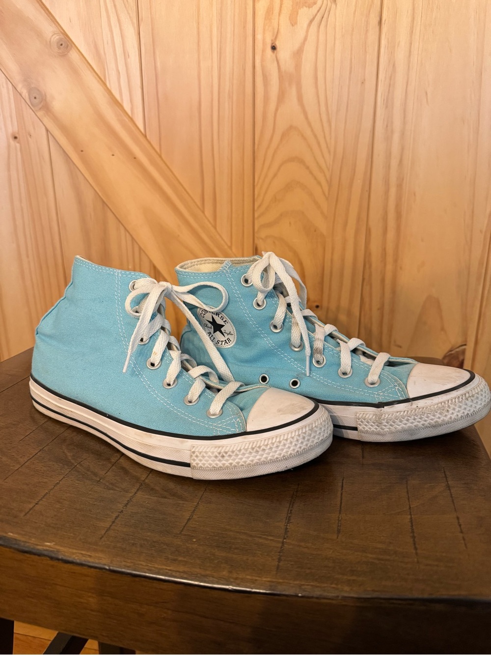 Converse High Top Sneakers in Aqua Blue